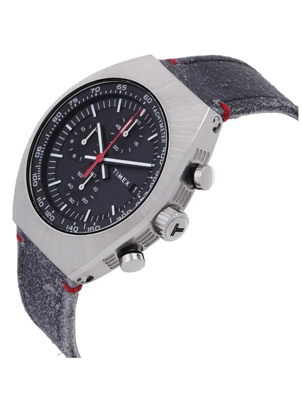 NWT Timex Legacy Tonneau Chronograph Quartz Black Dial Men's Watch